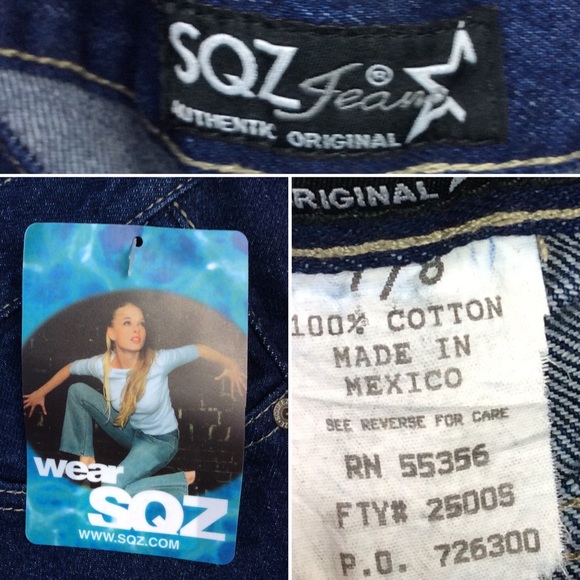 SQZ Pants size 7/8 Blue Jeans New Women - Picture 8 of 8